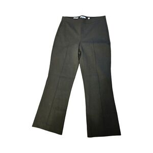 Vince Womens Dark Olive Green Italian Fabric Flare Leg Trousers Pants Size 10